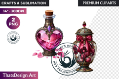 Dreamy Love Assets Vintage Valentine Graphics PNG clipart Product Image 1