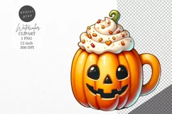 Halloween clipart, Pumpkin spice latter clipart, Autumn Product Image 1