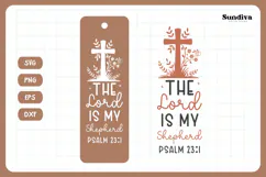 Christian Bookmark Saying SVG | The Lord Is My Shepherd Product Image 3