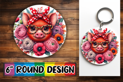 Radiant Sublimation Ornaments PNG, Cute Animals Product Image 1
