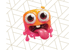 Slime Monster Clipart, Colorful Goo Graphics Png Product Image 3