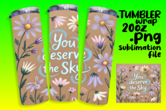 Sublimation File for 20oz Tumbler , Girl Quote Product Image 1