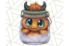 Halloween Monster Clipart PNG, Monsters in Jars, Spooky Png Product Image 3