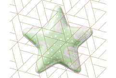 Cute Puffy Star Clipart PNG, 3D Glossy Pastel Stars Clip Art Product Image 3