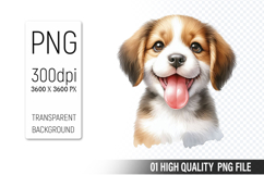 Cute Dog Clipart PNG, Printable Animals, Wildlife Design Product Image 1
