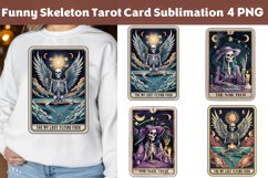 Funny Skeleton Tarot Card Sublimation, Waterproof Sticker Product Image 8