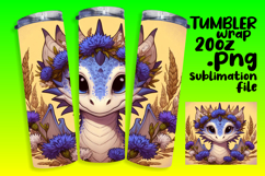 Trendy 20oz Tumbler Wrap File , Dragon Product Image 1