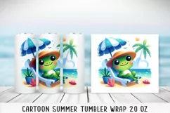 Summer cartoon Tumbler Wrap|PNG, 20 oz. Product Image 4