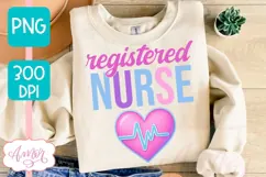 Registered Nurse PNG for Sublimation, Nurse shirt PNG Product Image 1