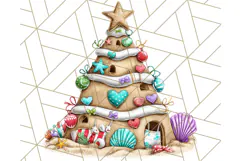 Christmas Penguins The Beach Clipart PNG, Tropical Holiday Product Image 3