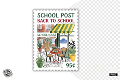 School Postage Stamps Clipart Product Image 1
