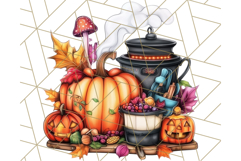 Fall Cottagecore Kitchen Clipart, Cozy Autumn Kitchen PNG Product Image 3