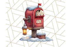 Cozy Christmas Clipart, Santa and Friends PNG Graphics Product Image 3