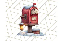 Cozy Christmas Clipart, Santa and Friends PNG Graphics Product Image 3