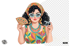 Summer 1950 Girls Clipart Product Image 1