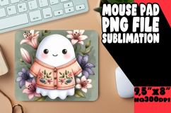Unique Mouse Pad Design Ideas PNG, Cute Ghost Product Image 1