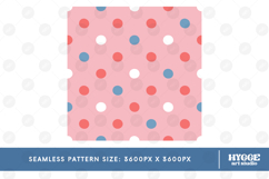American 4th of July Coquette Polka Dot Seamless Pattern DTF Product Image 2