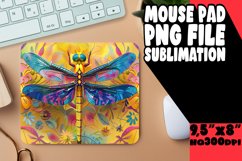 Cheerful Rainbow Flight Mouse Pad, Sublimation Product Image 1