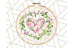 Floral Sewing Clipart PNG Vintage Sewing Elements Needlework Product Image 3