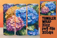 Elegant Oil Flower Art Sublimation Tumbler Wrap Product Image 1