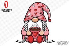 Valentine Gnome Sublimation Clipart - High Quality Design Product Image 3
