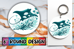 Blissful Circle Ornaments PNG, Flower Animals Product Image 1