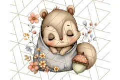 Woodland Nursery Baby Animals Clipart, Cute Animals Png Product Image 3
