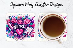 Nurse Mug coaster | Coaster | Sublimation Design Product Image 1