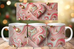 Valentine Mug Wrap Sublimation - love heart marble Product Image 1