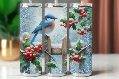Tumbler Wrap 20 oz - winter blue bird Product Image 1