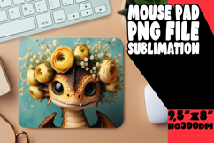Bright MOUSE PAD Sublimation Style, Dragon Product Image 1