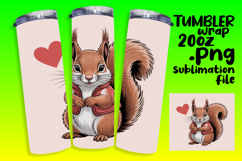 HIGH-QUALITY 20oz Tumbler PNG , Valenines Animals Product Image 1