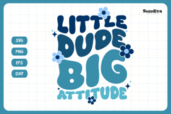 Funny Boy Toddler T-shirt Quotes SVG | Little Dude Product Image 3