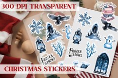 Christmas Sticker Sheet Gothic Dark Winter Holiday PNG Product Image 1