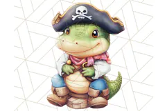 Cartoon Pirate Kids and Animals PNG Clipart for Fun Designs Product Image 3