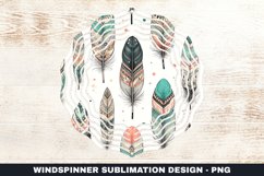 Feathers Wind Spinner Sublimation Design Product Image 1