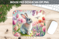 Watercolor Bunny Mouse pad Sublimation - Animal PNG Design Product Image 1