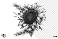 Black and White Halloween Autumn Clipart Product Image 1