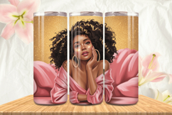 Black Girl Magic Black Woman Positive mind 20oz Tumbler wrap Product Image 1