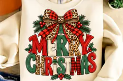 Preppy Merry Coquette Christmas PNG, Merry Christmas PNG Product Image 1