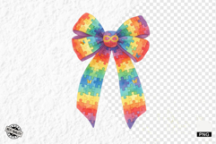 Autism Ribbon Bows Clipart Product Image 1