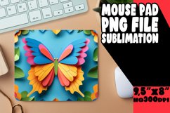 Vibrant Butterfly Delight Sublimation Mouse Pad - 3D Design Product Image 1