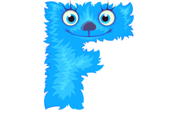 Alphabet Letter F. Font of Cute Monster. Product Image 1