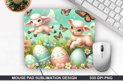 Lambs Mouse Pad Sublimation, Animals Mouse Pad PNG Design Product Image 1
