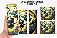 Witch Skinny Tumbler 20oz Wrap Design, Halloween Tumbler PNG Product Image 1