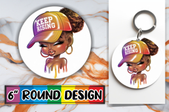 Radiant Circle Ornaments Design PNG, Black Woman Product Image 1