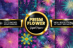 Prism flower Digital Papers - 04 variations Product Image 1