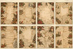 Christmas Music Sheets Junk Journal Pages Product Image 2
