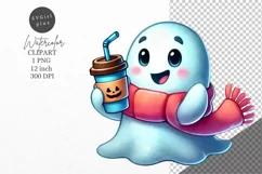 Halloween clipart, Ghost clipart, Autumn clipart Product Image 1