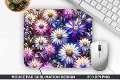 Flowers Mouse Pad Sublimation, Summer Mouse Pad PNG Product Image 1